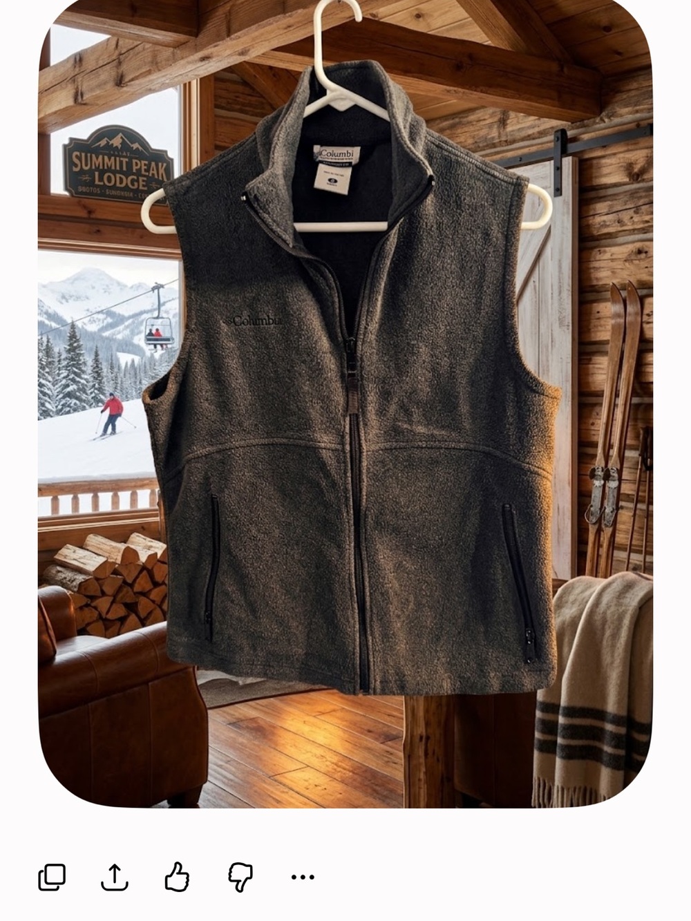 Columbia  Charcoal Gray Fleece Vest ptp 20 comfy winter essentials